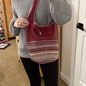 The Sak Red and Multicolor Hobo Purse